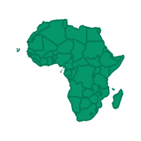 Africa - real sizes of countries comparison on real size of countries map
