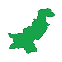Pakistan - real size of countries map